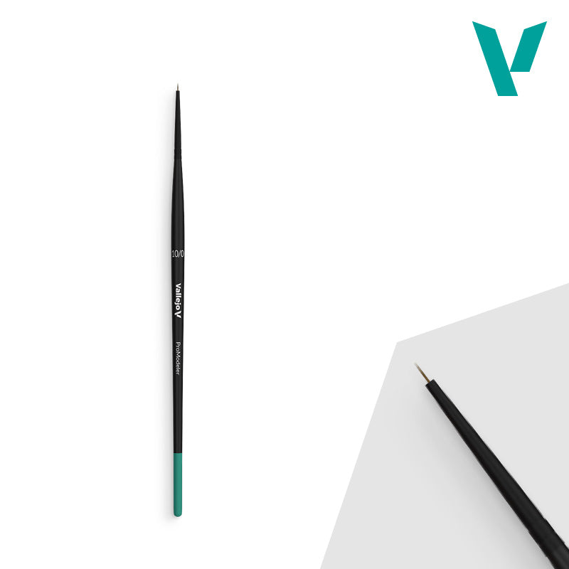 Vallejo: B01100 #10/0 Pro Model Natural Hair Round Brush Hobby Brushes Vallejo