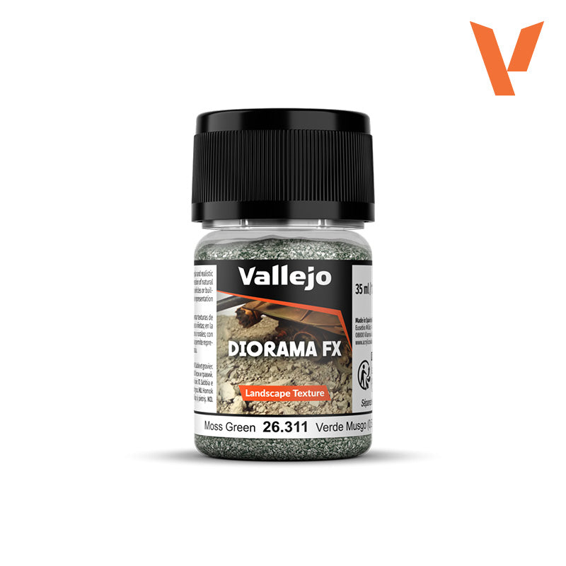 Vallejo: Diorama FX Landscape 26311 Moss Green 0.5-2mm Model Paints Vallejo