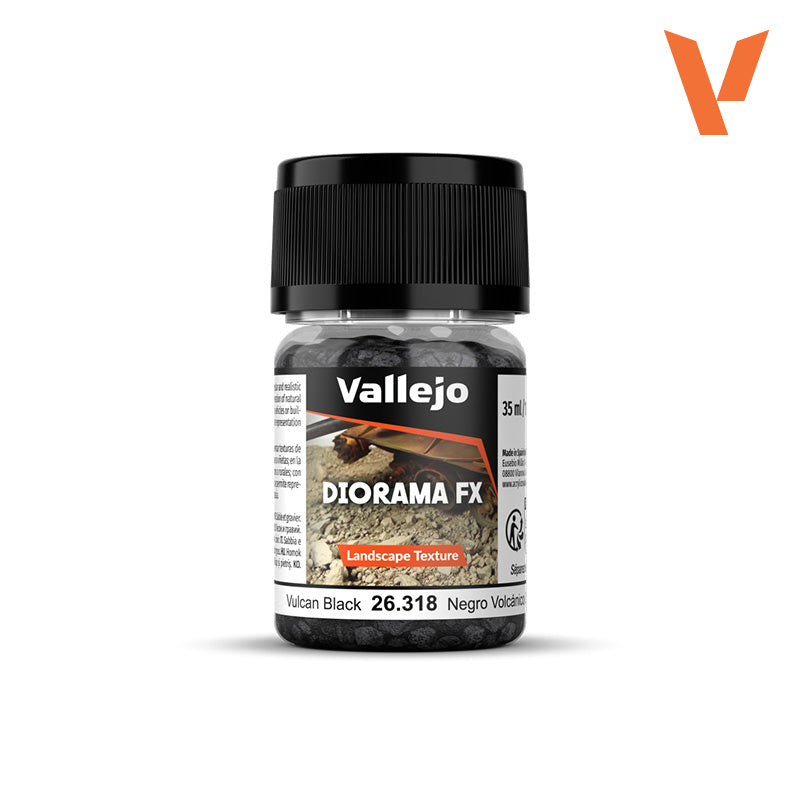 Vallejo: Diorama FX Landscape 26318 Vulcan Black 2-5mm Model Paints Vallejo