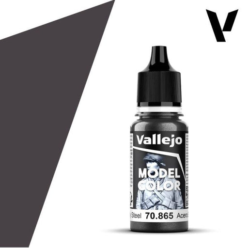 Vallejo: Model Color 70865 Oily Steel Metallic Model Paints Vallejo