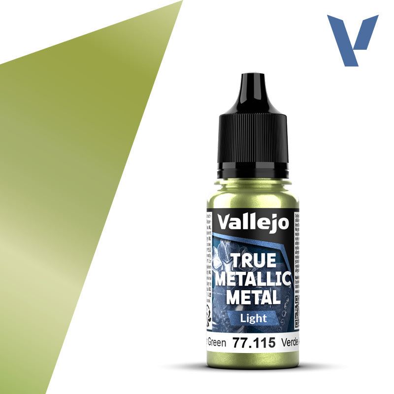 Vallejo: True Metallic Metal 77115 Amber Green Light Model Paints Vallejo
