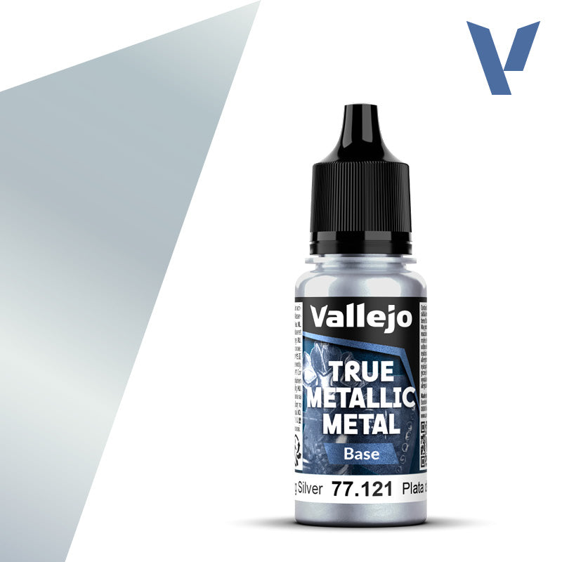 Vallejo: True Metallic Metal 77121 Sterling Silver Base Model Paints Vallejo