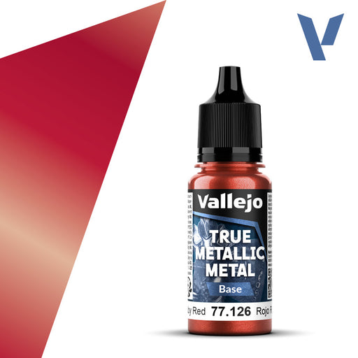 Vallejo: True Metallic Metal 77126 Ruby Red Base Model Paints Vallejo