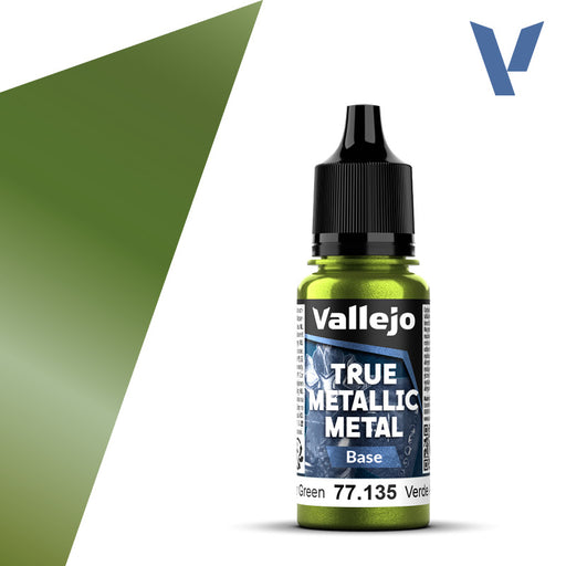 Vallejo: True Metallic Metal 77135 Amber Green Base Model Paints Vallejo