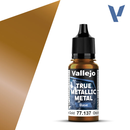 Vallejo: True Metallic Metal 77137 Arcane Gold Base Model Paints Vallejo