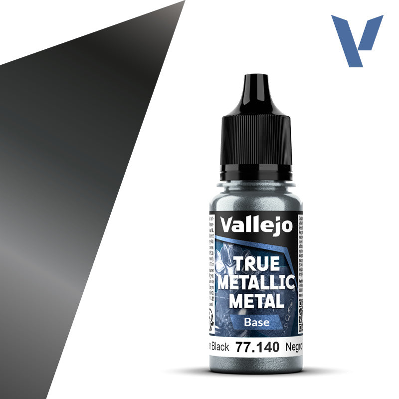 Vallejo: True Metallic Metal 77140 Obsidian Black Base Model Paints Vallejo
