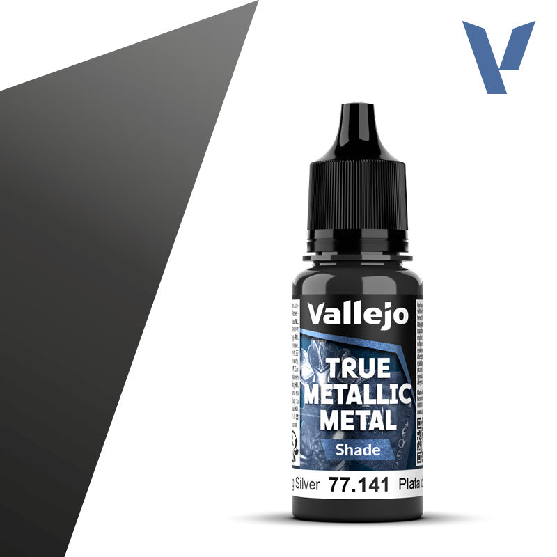 Vallejo: True Metallic Metal 77141 Sterling Silver Shade Model Paints Vallejo