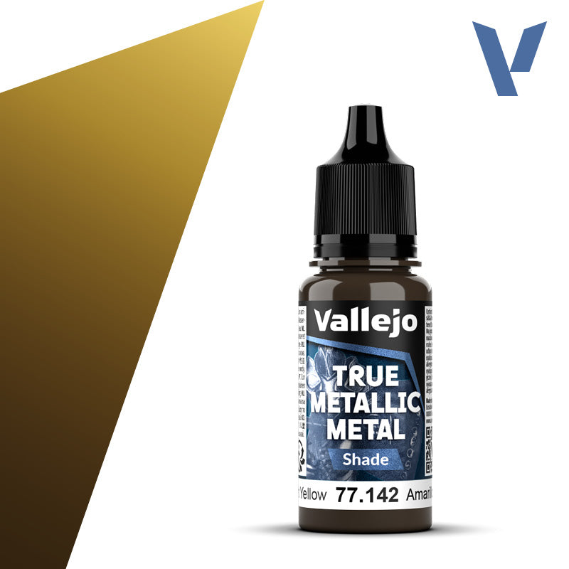 Vallejo: True Metallic Metal 77142 Radiant Yellow Shade Model Paints Vallejo