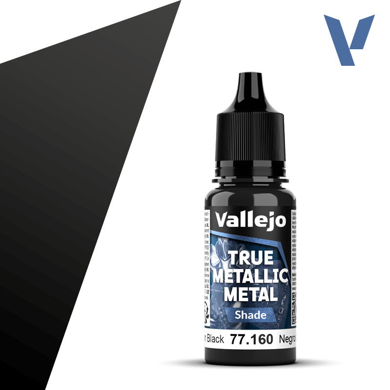Vallejo: True Metallic Metal 77160 Obsidian Black Shade Model Paints Vallejo