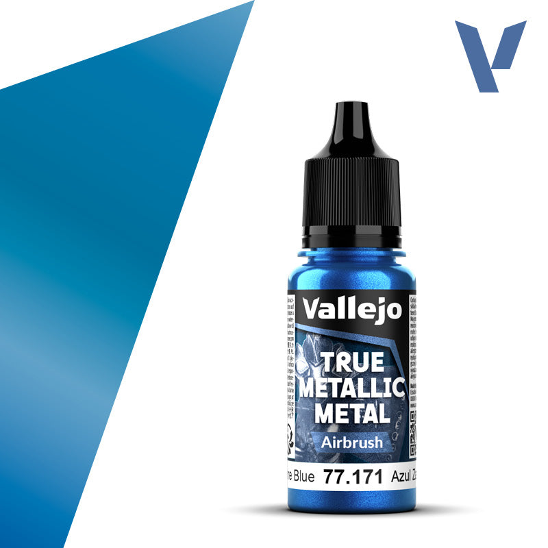 Vallejo: True Metallic Metal 77171 Sapphire Blue Airbrush Model Paints Vallejo
