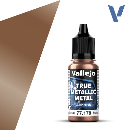 Vallejo: True Metallic Metal 77178 Rusty Metal Airbrush Model Paints Vallejo