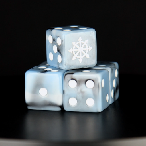 Baron of Dice: "Chaos Demon - Tainted Ice" 25x16mm Square Corner Dice Dice & Gaming Accessories Baron of Dice