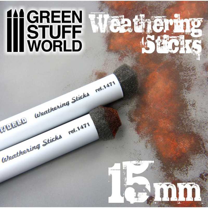 Green Stuff World: Weathering Sticks 15mm Hobby Brushes Green Stuff World