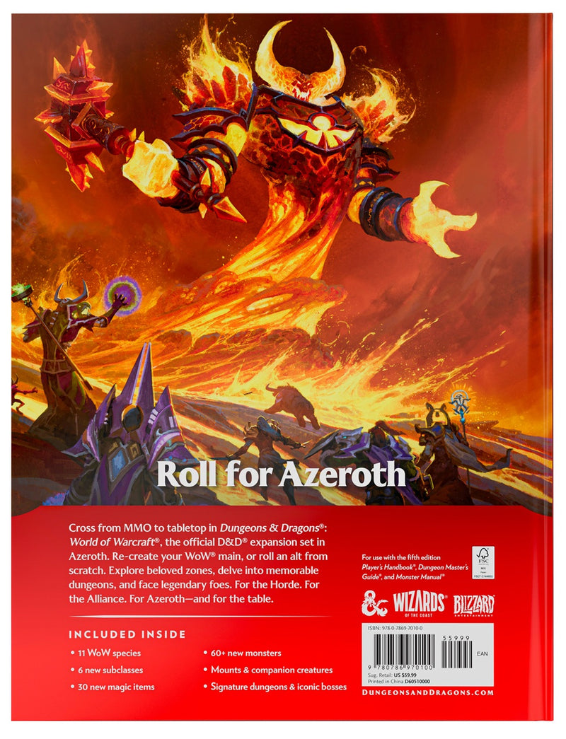 D&D: World of Warcraft - Gameplay Expansion (Hardcover) (Release Date: November 3) Book Wizards of the Coast