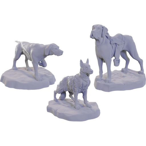 WizKids Deep Cuts Unpainted Miniatures: W22 Dog Companions Unpainted Miniatures WizKids