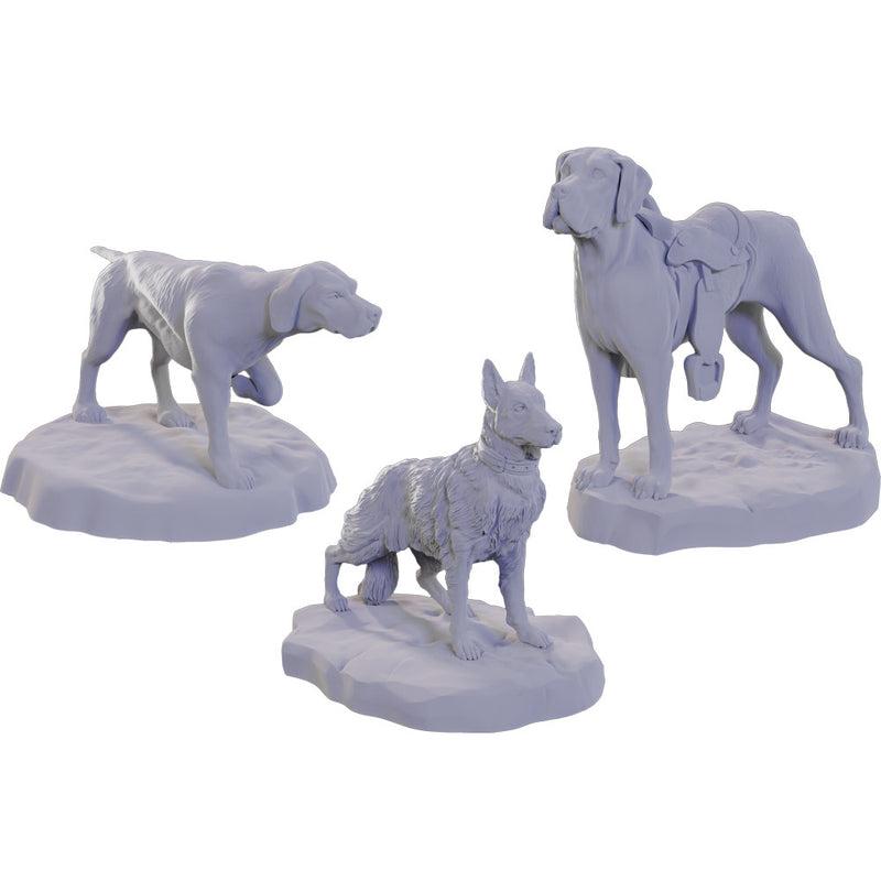 WizKids Deep Cuts Unpainted Miniatures: W22 Dog Companions