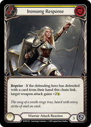 Ironsong Response (Yellow) [WTR133-C] Alpha Print Rainbow Foil Flesh And Blood Single Flesh And Blood   