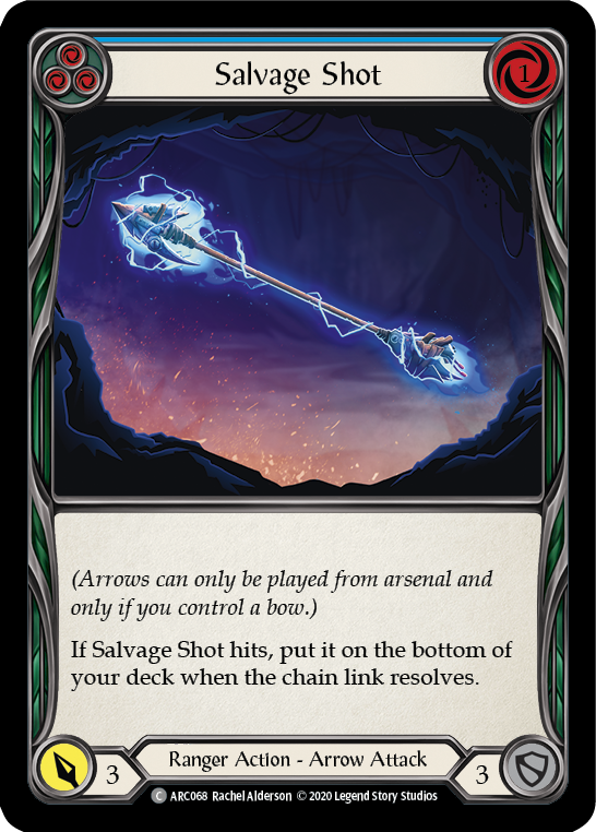 Salvage Shot (Blue) [ARC068] Unlimited Edition Rainbow Foil Flesh And Blood Single Flesh And Blood   
