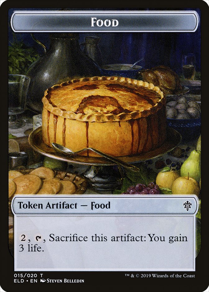 Faerie // Food (15) Double-Sided Token [Tokens] Throne of Eldraine Tokens MTG Single Magic: The Gathering