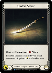 Cintari Saber [CRU079] 1st Edition Normal Flesh And Blood Single Flesh And Blood   