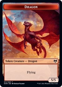 Dragon // Thopter Double-Sided Token [Tokens] Kaldheim Commander Tokens MTG Single Magic: The Gathering