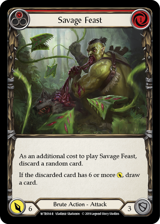 Savage Feast (Red) [WTR014-R] Alpha Print Rainbow Foil Flesh And Blood Single Flesh And Blood   