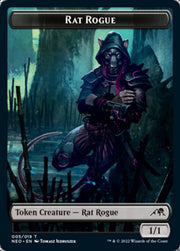 Samurai // Rat Rogue Double-Sided Token [Tokens] Kamigawa: Neon Dynasty Tokens MTG Single Magic: The Gathering