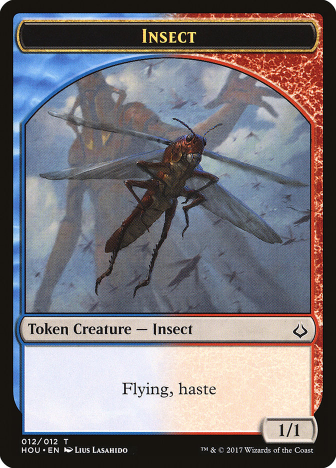Champion of Wits // Insect Double-Sided Token [Tokens] Hour of Devastation Tokens MTG Single Magic: The Gathering