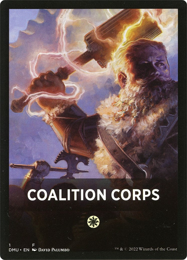 Coalition Corps Theme Card [Tokens] Dominaria United Tokens MTG Single Magic: The Gathering