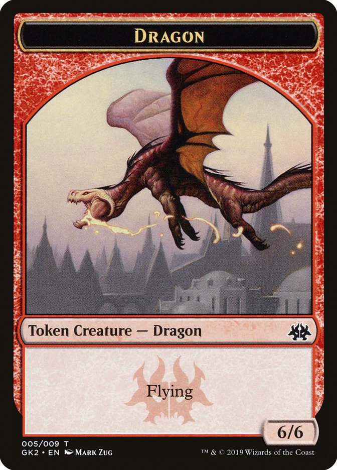 Dragon // Goblin Double-Sided Token [Ravnica Allegiance Guild Kit Tokens] MTG Single Magic: The Gathering   