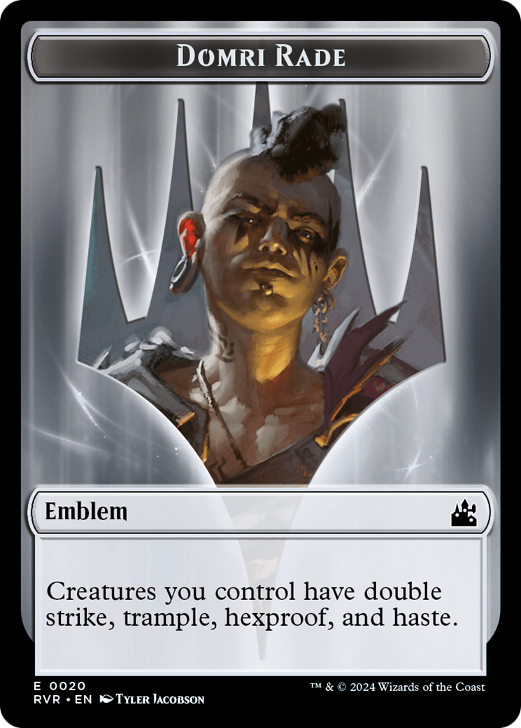 Bird // Emblem - Domri Rade Double-Sided Token [Tokens] Ravnica Remastered Tokens MTG Single Magic: The Gathering