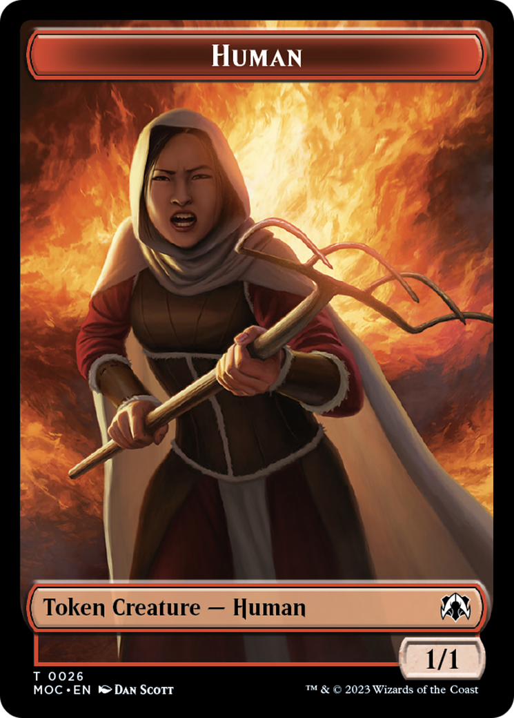 Tentacle // Human (26) Double-Sided Token [Tokens] March of the Machine Commander Tokens MTG Single Magic: The Gathering