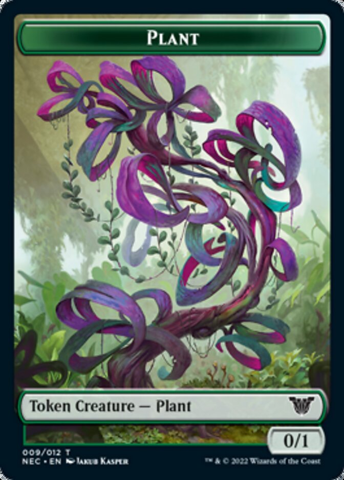 Plant // Treasure Double-Sided Token [Kamigawa: Neon Dynasty Commander Tokens] MTG Single Magic: The Gathering   