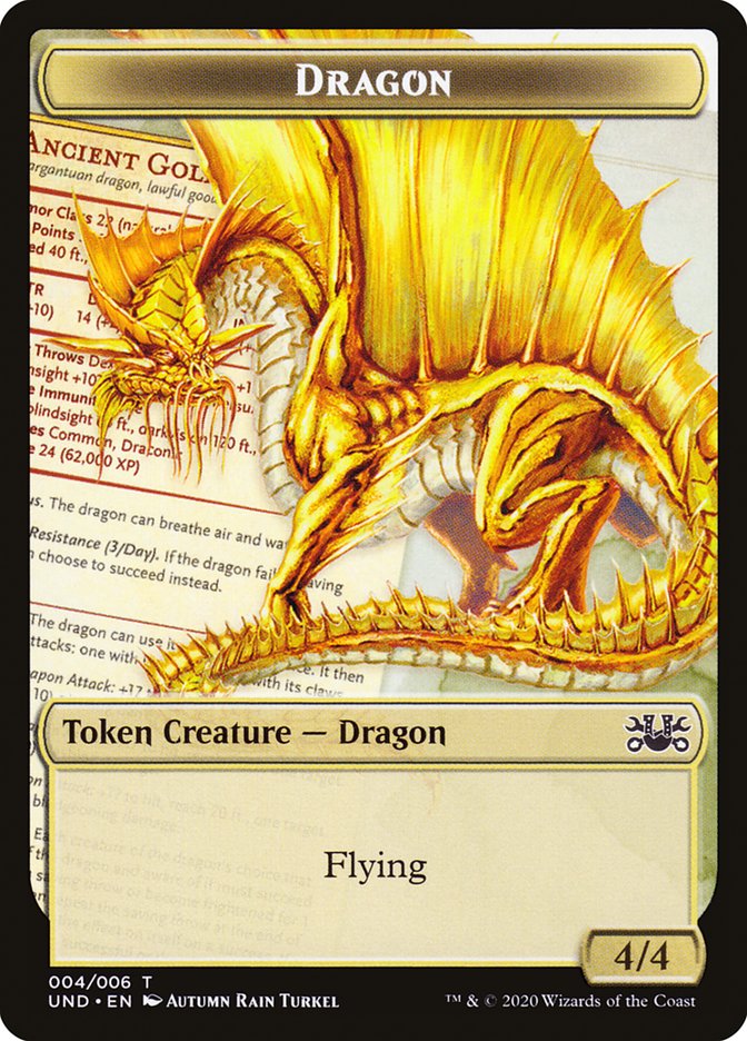 Beeble // Dragon Double-Sided Token [Tokens] Unsanctioned Tokens MTG Single Magic: The Gathering