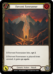 Fervent Forerunner (Yellow) [ARC183-C] 1st Edition Rainbow Foil Flesh And Blood Single Flesh And Blood   