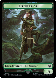 Elf Warrior // Bird Double Sided Token [The Lord of the Rings: Tales of Middle-Earth Commander Tokens] MTG Single Magic: The Gathering   