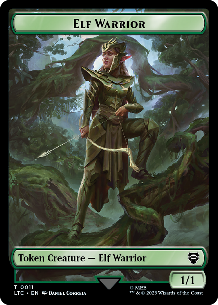 Elf Warrior // Insect Double Sided Token [The Lord of the Rings: Tales of Middle-Earth Commander Tokens] MTG Single Magic: The Gathering   