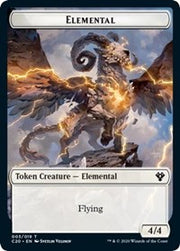 Elemental (003) // Soldier Double-Sided Token [Tokens] Commander 2020 Tokens MTG Single Magic: The Gathering