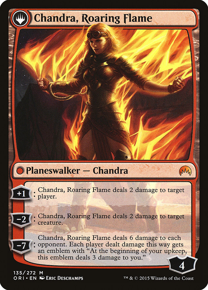 Chandra, Fire of Kaladesh // Chandra, Roaring Flame [Magic Origins] MTG Single Magic: The Gathering   
