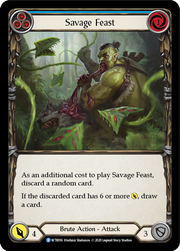 Savage Feast (Blue) [WTR016] Unlimited Edition Rainbow Foil Flesh And Blood Single Flesh And Blood   