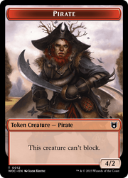 Pirate // Pegasus Double-Sided Token [Tokens] Wilds of Eldraine Commander Tokens MTG Single Magic: The Gathering