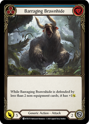 Barraging Brawnhide (Blue) [WTR178] Unlimited Edition Rainbow Foil Flesh And Blood Single Flesh And Blood   