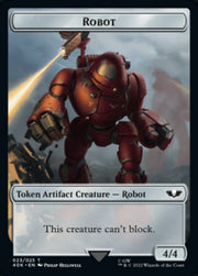 Astartes Warrior // Robot Double-Sided Token (Surge Foil) [Tokens] Warhammer 40,000 Tokens MTG Single Magic: The Gathering