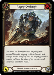 Raging Onslaught (Yellow) [WTR189] Unlimited Edition Normal Flesh And Blood Single Flesh And Blood   