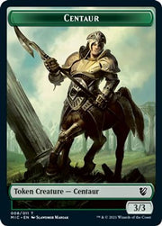 Centaur // Wolf Double-Sided Token [Innistrad: Midnight Hunt Commander Tokens] MTG Single Magic: The Gathering   