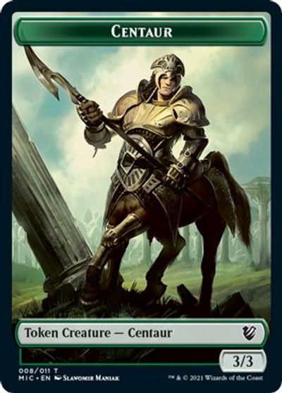 Centaur // Wolf Double-Sided Token [Innistrad: Midnight Hunt Commander Tokens] MTG Single Magic: The Gathering   