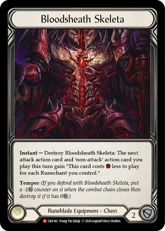 Bloodsheath Skeleta [CRU141] 1st Edition Cold Foil Flesh And Blood Single Flesh And Blood   