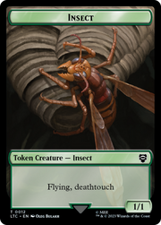 Elf Warrior // Insect Double Sided Token [The Lord of the Rings: Tales of Middle-Earth Commander Tokens] MTG Single Magic: The Gathering   