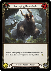 Barraging Brawnhide (Red) [WTR176] Unlimited Edition Rainbow Foil Flesh And Blood Single Flesh And Blood   