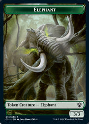 Frog Lizard // Elephant Double-Sided Token [Tokens] Commander 2021 Tokens MTG Single Magic: The Gathering